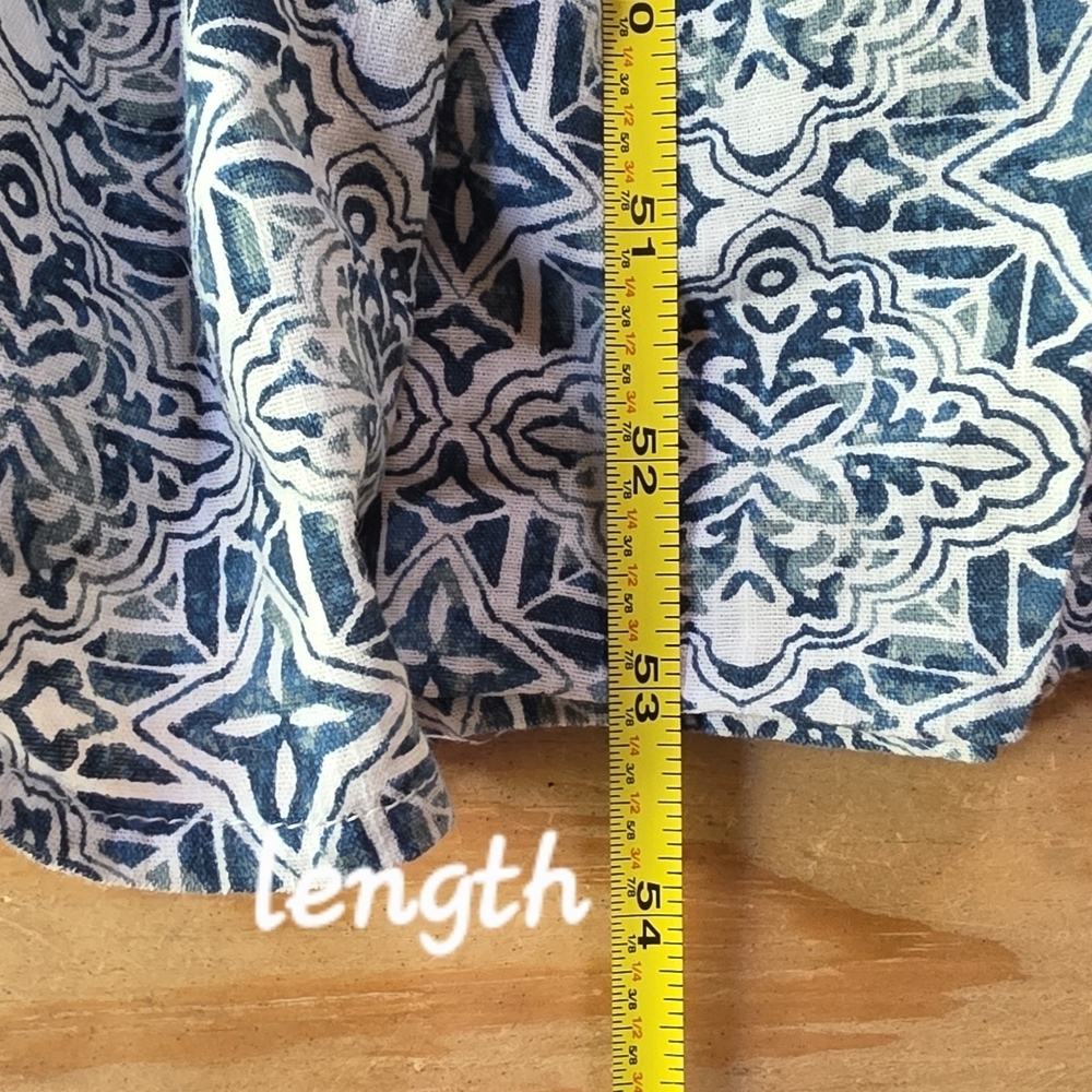 Dip Collection Maxi Dress Medium Blue White Patterned #DR5 - Picture 6 of 10